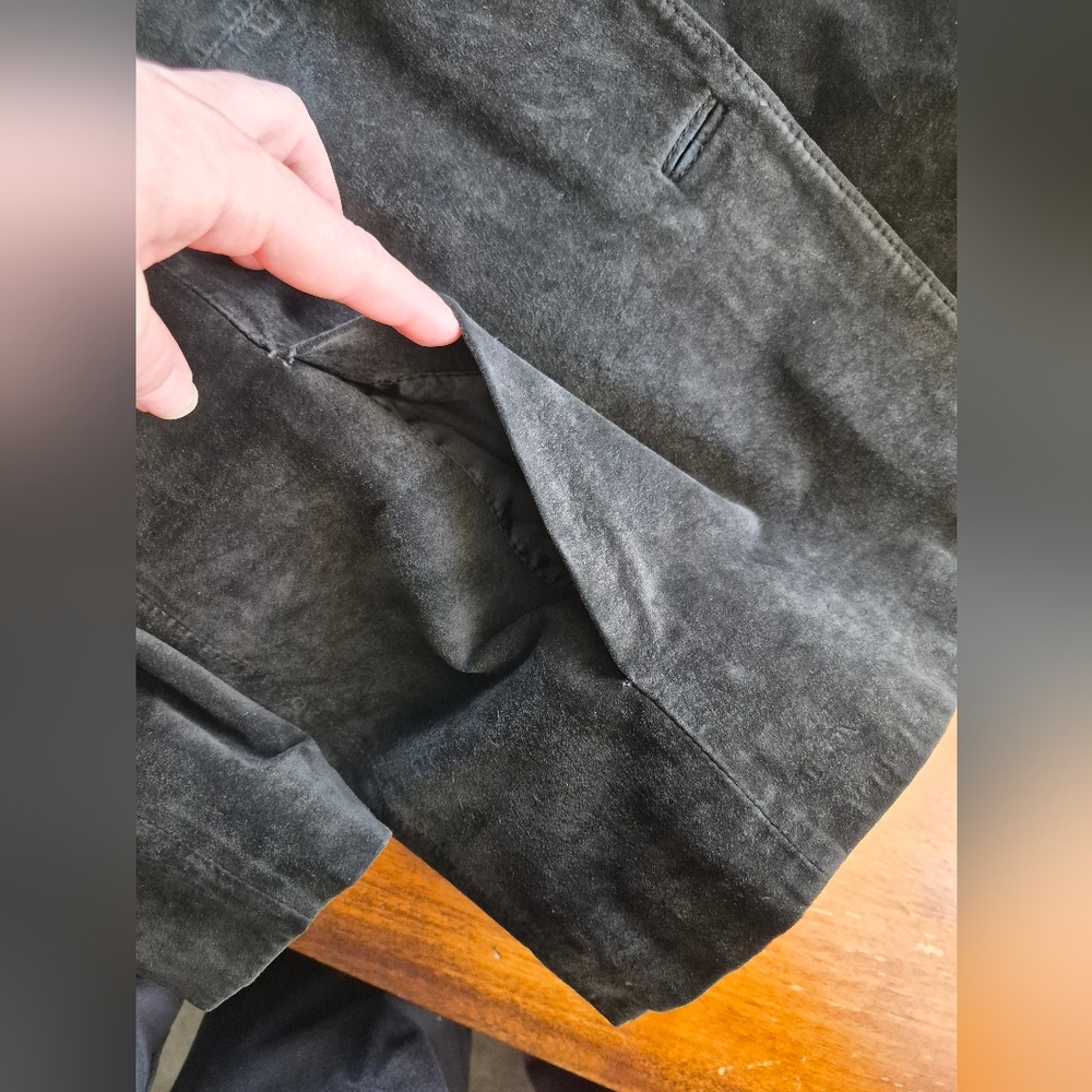 Bernardo Charcoal Suede Coat - Picture 8 of 9
